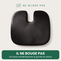 base antidérapante du coussin coccyx