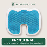 cœur en gel du coussin coccyx qui ne tient pas chaud