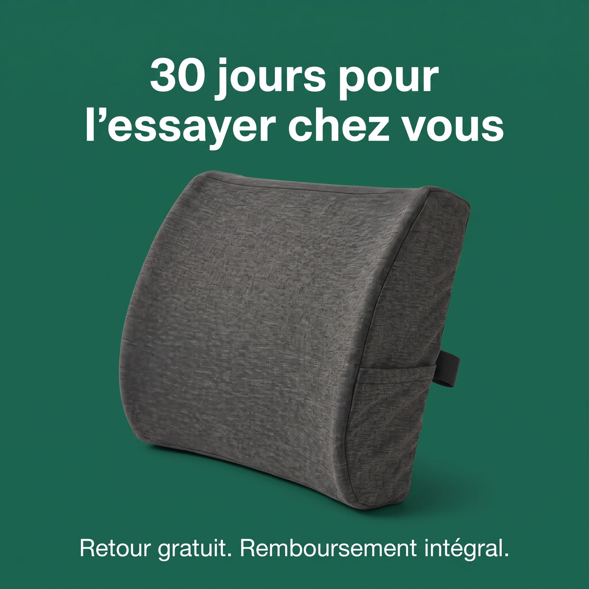 Coussin lombaire à mémoire de forme sur fond vert
