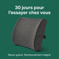 Coussin lombaire à mémoire de forme sur fond vert