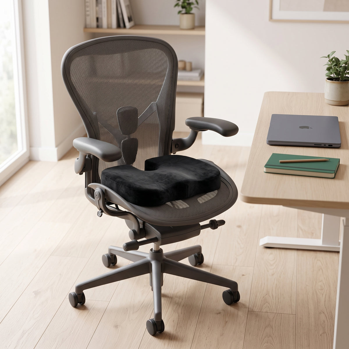 Coussin coccyx ergonomique en gel à découpe arrière