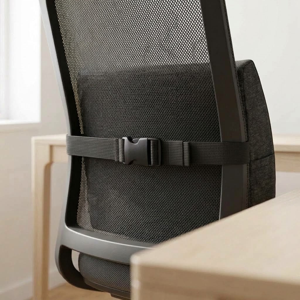 Coussin lombaire ergonomique à mémoire de forme, sangle réglable