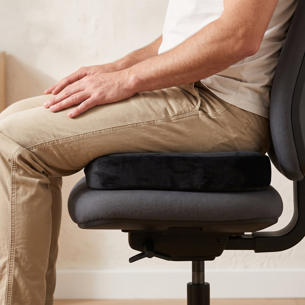 Coussin coccyx ergonomique en gel à découpe arrière