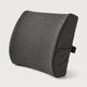 Coussin lombaire ergonomique à mémoire de forme vu de trois quarts, tissu gris chiné
