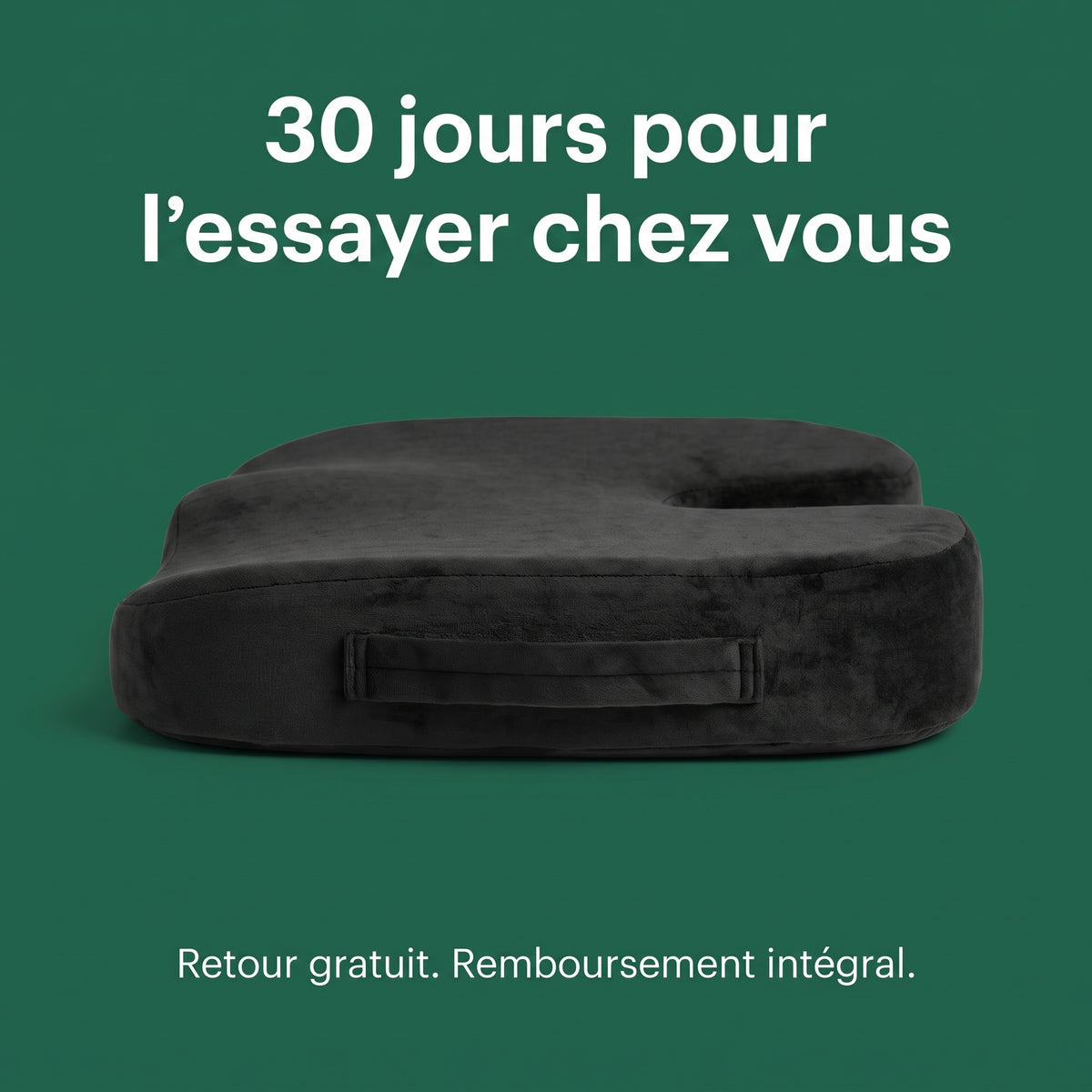 Coussin coccyx ergonomique en gel à découpe arrière